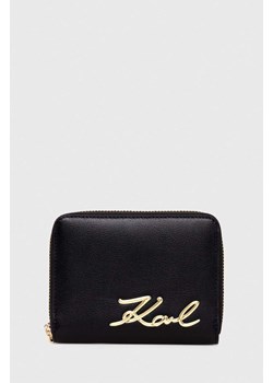 Karl Lagerfeld portfel damski kolor czarny ze sklepu ANSWEAR.com w kategorii Portfele damskie - zdjęcie 166767923