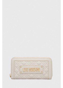 Love Moschino portfel damski kolor beżowy ze sklepu ANSWEAR.com w kategorii Portfele damskie - zdjęcie 166767951