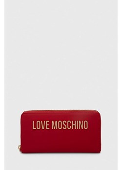 Love Moschino portfel damski kolor czerwony ze sklepu ANSWEAR.com w kategorii Portfele damskie - zdjęcie 166767993