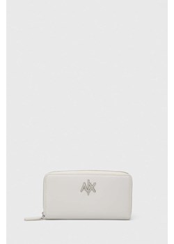 Armani Exchange portfel damski kolor biały 948068 4R700 ze sklepu ANSWEAR.com w kategorii Portfele damskie - zdjęcie 166768143