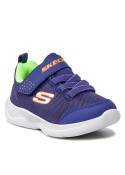 Sneakersy Skechers Mini Wanderer 407300N/NVLM Navy/Lime ze sklepu eobuwie.pl w kategorii Buty sportowe dziecięce - zdjęcie 166771703