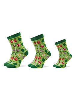Zestaw 3 par wysokich skarpet unisex Rainbow Socks Xmas Balls Zielony ze sklepu eobuwie.pl w kategorii Skarpetki dziecięce - zdjęcie 166775870