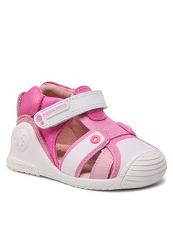 Sandały Biomecanics 222132 F-Rosa Y Blanco ze sklepu eobuwie.pl w kategorii Buciki niemowlęce - zdjęcie 166776023