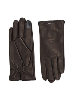 Rękawiczki Męskie Calvin Klein Modern Bar Leather Gloves K50K511017 Ck Black BAX ze sklepu eobuwie.pl w kategorii Rękawiczki męskie - zdjęcie 166777901