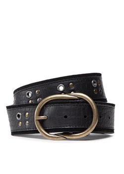 Pasek Damski Pieces Pcnina Leather Jeans Belt Fc 17127691 Black/Croco Embo ze sklepu eobuwie.pl w kategorii Paski damskie - zdjęcie 166779632