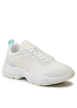 Sneakersy Calvin Klein Jeans Retro Tennis Over Mesh Wn YW0YW00946 White/Creamy White 0K6 ze sklepu eobuwie.pl w kategorii Buty sportowe damskie - zdjęcie 166780034