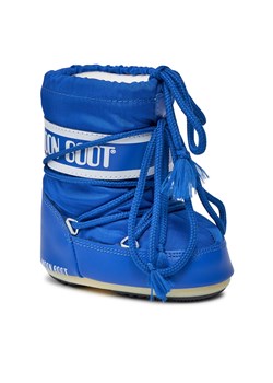 Śniegowce Moon Boot Mini Nylon 14004300075 Electric Blue 075 ze sklepu eobuwie.pl w kategorii Buty zimowe dziecięce - zdjęcie 166783062
