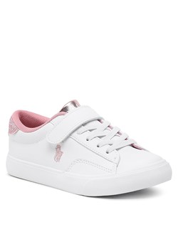 Sneakersy Polo Ralph Lauren Theron V Ps RF104102 White Smooth PU/Lt Pink/Glitter w/ Lt Pink PP ze sklepu eobuwie.pl w kategorii Trampki dziecięce - zdjęcie 166788604