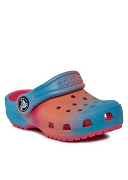 Klapki Crocs Crocs Classic Color Dip Clog T 209043 Hyper Pink/Multi 6WA ze sklepu eobuwie.pl w kategorii Klapki dziecięce - zdjęcie 166789230