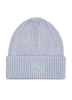 Czapka Calvin Klein Re-Lock Beanie W/Emb K60K608660 Niebieski ze sklepu eobuwie.pl w kategorii Czapki zimowe damskie - zdjęcie 166795550