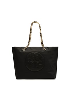 Torebka Tory Burch Ella Chain Tote 152313 Black ze sklepu eobuwie.pl w kategorii Torby Shopper bag - zdjęcie 166808404