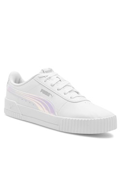 Sneakersy Puma Carina Holo Jr 38374101 Biały Biały ze sklepu eobuwie.pl w kategorii Trampki dziecięce - zdjęcie 166810393