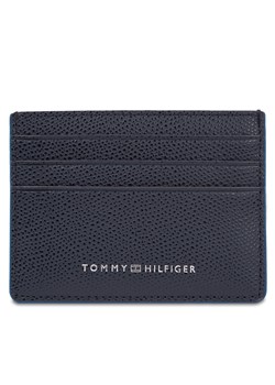 Etui na karty kredytowe Tommy Hilfiger Th Struc Leather Cc Holder AM0AM11606 Space Blue DW6 ze sklepu eobuwie.pl w kategorii Etui - zdjęcie 166815112