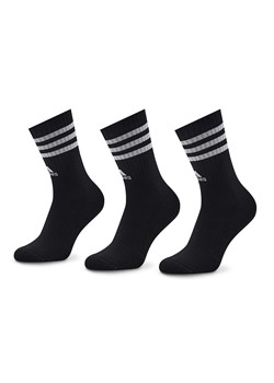 Skarpety wysokie unisex adidas 3-Stripes Cushioned Crew Socks 3 Pairs IC1321 Czarny ze sklepu eobuwie.pl w kategorii Skarpetki męskie - zdjęcie 166823760