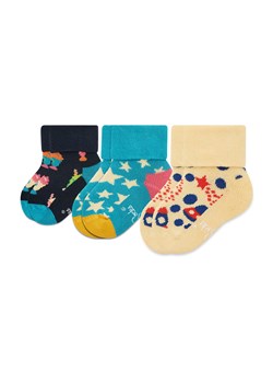 Zestaw 4 par wysokich skarpet dziecięcych Happy Socks XKFNT08-6500 Kolorowy ze sklepu eobuwie.pl w kategorii Skarpetki dziecięce - zdjęcie 166827134