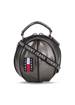 Torebka Tommy Jeans Tjw Heritage B. Ball Bag Metal AW0AW15434 Szary ze sklepu eobuwie.pl w kategorii Listonoszki - zdjęcie 166831843