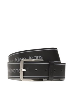 Pasek Męski Calvin Klein Jeans Round Classic Belt Aop 40Mm K50K510159 Czarny ze sklepu eobuwie.pl w kategorii Paski męskie - zdjęcie 166837832