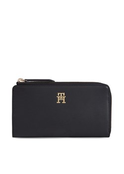 Duży Portfel Damski Tommy Hilfiger Th Feminine Large Slim Wallet AW0AW14890 Czarny ze sklepu eobuwie.pl w kategorii Portfele damskie - zdjęcie 166838593