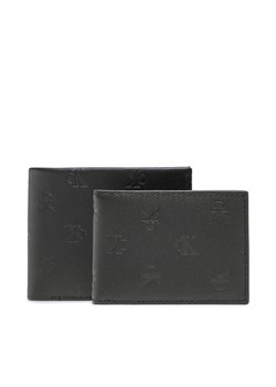 Duży Portfel Męski Calvin Klein Jeans Monogram Soft Bifold+Card Aop K50K510438 Czarny ze sklepu eobuwie.pl w kategorii Portfele męskie - zdjęcie 166844822