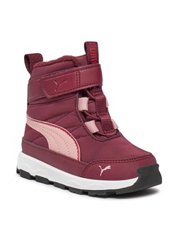 Śniegowce Puma Evolve Boot AC+ Inf 392646 04 Dark Jasper-Future Pink-Astro Red ze sklepu eobuwie.pl w kategorii Buty zimowe dziecięce - zdjęcie 166845611