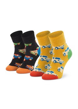Zestaw 2 par wysokich skarpet dziecięcych Happy Socks KCAR19-9300 Kolorowy ze sklepu eobuwie.pl w kategorii Skarpetki dziecięce - zdjęcie 166845683