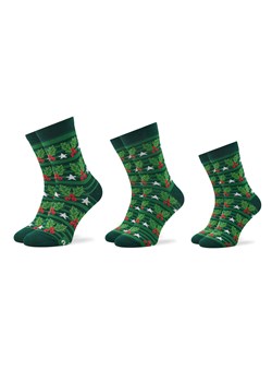 Zestaw 3 par wysokich skarpet unisex Rainbow Socks Xmas Balls Zielony ze sklepu eobuwie.pl w kategorii Skarpetki dziecięce - zdjęcie 166846640