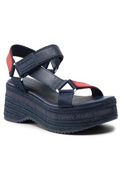 Espadryle Tommy Jeans Wedge Sandal EN0EN01810 Rwb 0GY ze sklepu eobuwie.pl w kategorii Espadryle damskie - zdjęcie 166847462
