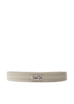Pasek na talię Calvin Klein Re-Lock 4Cm Belt K60K610500 Beżowy ze sklepu eobuwie.pl w kategorii Paski damskie - zdjęcie 166847561