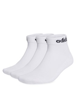 Skarpety Niskie Unisex adidas Linear Ankle Socks Cushioned Socks 3 Pairs HT3457 white/black ze sklepu eobuwie.pl w kategorii Skarpetki damskie - zdjęcie 166854584