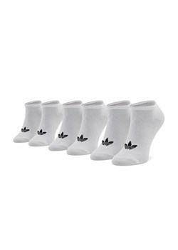 Zestaw 3 par niskich skarpet unisex adidas Trefoil Liner S20273 White/White/Black ze sklepu eobuwie.pl w kategorii Skarpetki męskie - zdjęcie 166856120