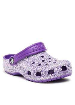 Klapki Crocs Crocs Classic Glitter Clog K 206993 Neon Purple/Multi 573 ze sklepu eobuwie.pl w kategorii Klapki dziecięce - zdjęcie 166879942