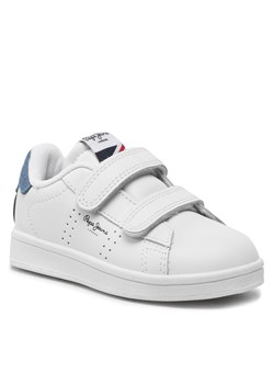 Sneakersy Pepe Jeans Player Basic Bk PBS30557 White 800 ze sklepu eobuwie.pl w kategorii Buty sportowe dziecięce - zdjęcie 166881591