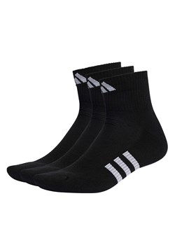 Zestaw 3 par niskich skarpet unisex adidas Performance Cushioned Mid-Cut Socks 3 Pairs IC9519 Black/Black/Black ze sklepu eobuwie.pl w kategorii Skarpetki damskie - zdjęcie 166883192