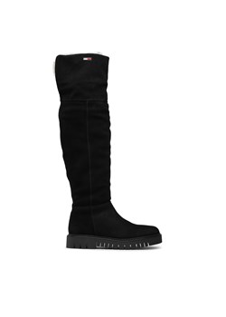 Muszkieterki Tommy Jeans Warmlined Long Boot EN0EN01994 Czarny ze sklepu eobuwie.pl w kategorii Kozaki damskie - zdjęcie 166883394