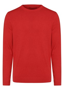 Finshley & Harding Sweter męski Mężczyźni czerwony jednolity ze sklepu vangraaf w kategorii Swetry męskie - zdjęcie 166889113