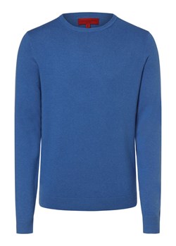 Finshley & Harding Sweter męski Mężczyźni niebieski jednolity ze sklepu vangraaf w kategorii Swetry męskie - zdjęcie 166889114