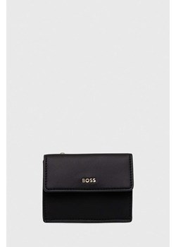 BOSS portfel damski kolor czarny ze sklepu ANSWEAR.com w kategorii Portfele damskie - zdjęcie 166929140