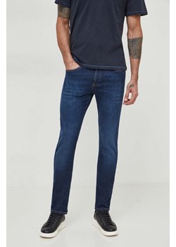 BOSS jeansy męskie kolor granatowy ze sklepu ANSWEAR.com w kategorii Jeansy męskie - zdjęcie 166929223