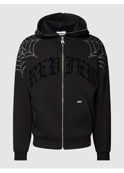 Bluza rozpinana o kroju oversized z obszyciem kamieniami stras ze sklepu Peek&Cloppenburg  w kategorii Bluzy męskie - zdjęcie 166930243