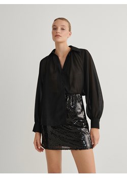 Reserved - Cekinowa spódnica mini - czarny ze sklepu Reserved w kategorii Spódnice - zdjęcie 166932963
