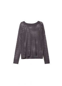 Cropp - Ciemnoszary siatkowy sweter - szary ze sklepu Cropp w kategorii Swetry damskie - zdjęcie 166940624