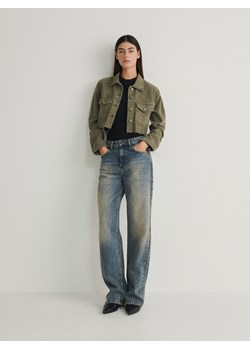 Reserved - Jeansy straight z efektem sprania - indigo jeans ze sklepu Reserved w kategorii Jeansy damskie - zdjęcie 166942993