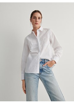 Reserved - Koszula z ozdobnymi aplikacjami - biały ze sklepu Reserved w kategorii Koszule damskie - zdjęcie 166948821