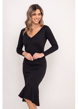 Czarna Sukienka z falbaną AVATINA ze sklepu TONO w kategorii Sukienki - zdjęcie 166951184