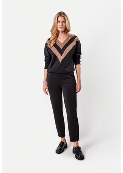Dresowe spodnie w czarnym kolorze ze sklepu Molton w kategorii Spodnie damskie - zdjęcie 166951221