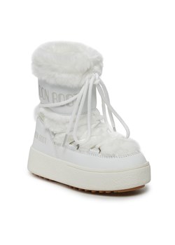 Śniegowce Moon Boot Jtrack Faux Fur Wp 34300900002 White 002 ze sklepu eobuwie.pl w kategorii Buty zimowe dziecięce - zdjęcie 166953082