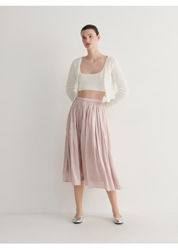 Reserved - Plisowana spódnica midi - pastelowy róż ze sklepu Reserved w kategorii Spódnice - zdjęcie 166957583