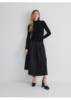 Reserved - Sweter z ozdobnymi dżetami - czarny ze sklepu Reserved w kategorii Swetry damskie - zdjęcie 166957642