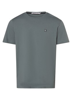 Calvin Klein Jeans T-shirt męski Mężczyźni Bawełna niebieski jednolity ze sklepu vangraaf w kategorii T-shirty męskie - zdjęcie 166963234