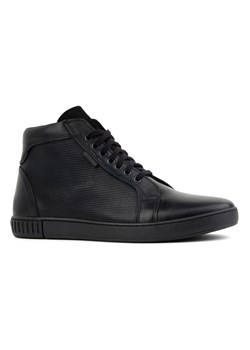 Buty męskie skórzane sztyblety sneakersy wysokie 427KNT czarne ze sklepu butyolivier w kategorii Trampki męskie - zdjęcie 166967683